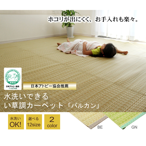 日本アトピー協会推薦品 洗える PPカーペット「バルカン」